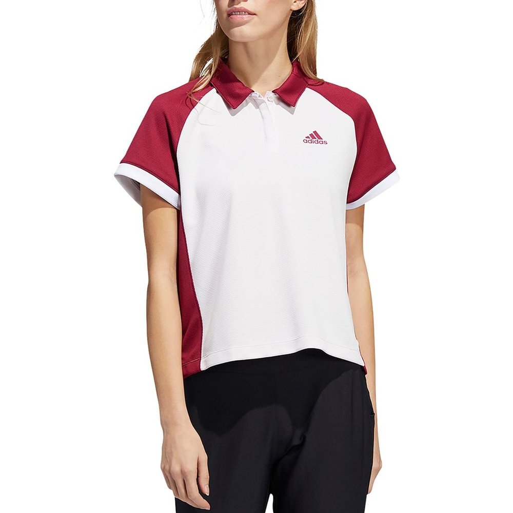 NWT adidas Women's Sport Performance Color Blocked Golf Polo